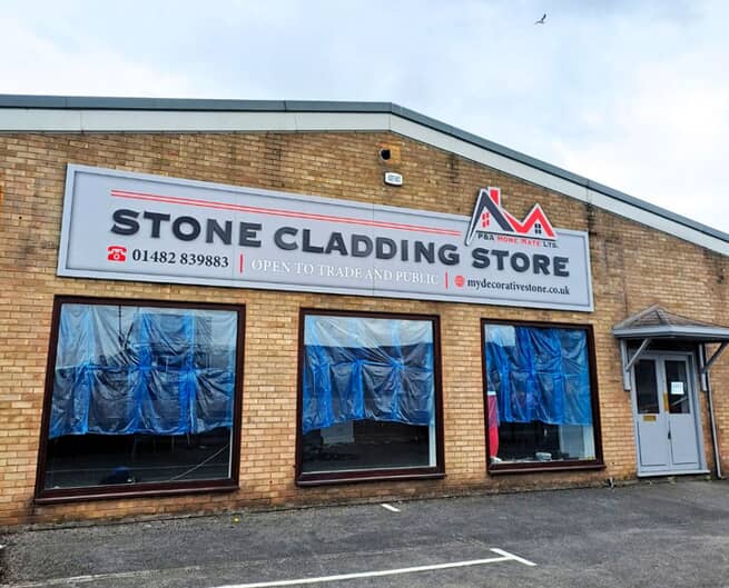 Exterior retail building sign